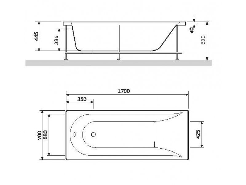 Купить Ванна акриловая Am.Pm Spirit 170 W72A-170-070W-A2