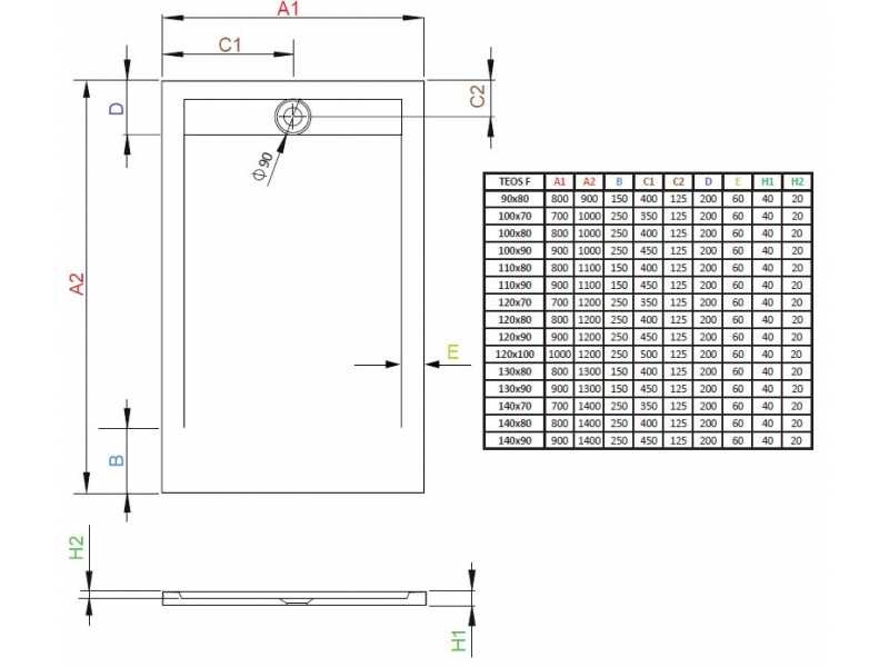 Купить Поддон для душа Radaway Teos F, 130 x 80 см, прямоугольный, HTF13080-64