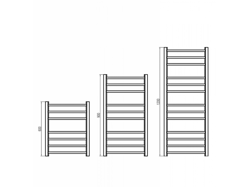 Купить Полотенцесушитель электрический Grota EcoCalma 48 x 120 см, ширина 48 см, высота 120 см, крашеный белый