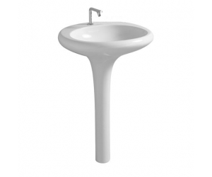 Раковина Vitra Istanbul 4261B003-0041 монолит 60 см с 1 отверстием, цвет белый