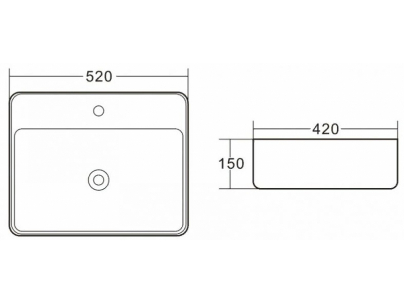 Купить Раковина BelBagno BB1367 накладная 52 х 42 х 15 см