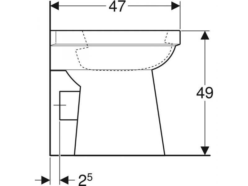Купить Напольный унитаз Geberit Renova Comfort, белый, 218520000