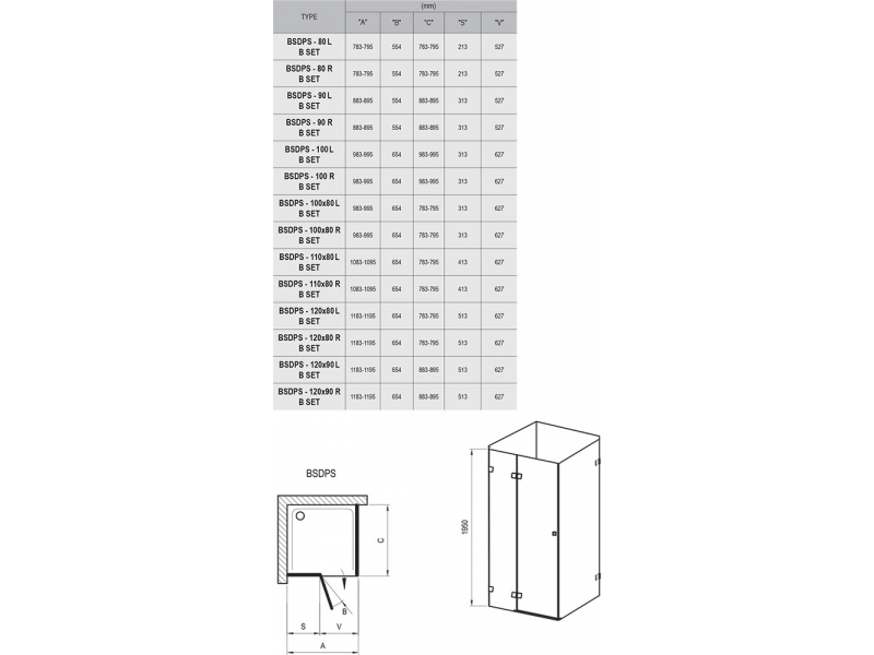 Купить Душевой уголок Ravak Brilliant BSDPS-100, 100 х 100 см, левый/правый, профиль хром, витраж транспарент, 0ULA0A00Z1/0UPA0A00Z1