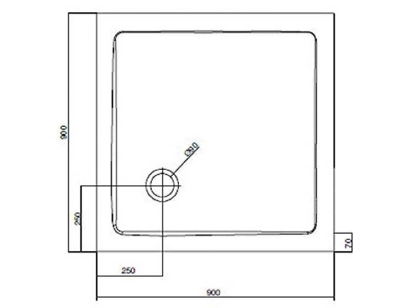 Купить Душевой поддон Am.Pm Bliss L Square Slide 90 x 90 см, W53T-303-090W