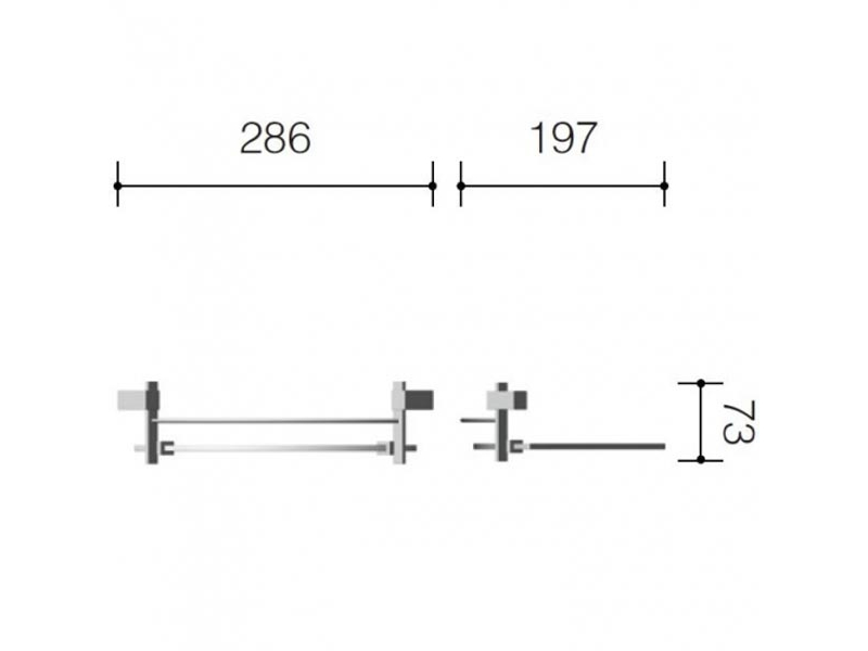 Schein. Полотенцедержатель Schein Durer 265c1 квадратный хром. Полка Schein Durer nl2612b.