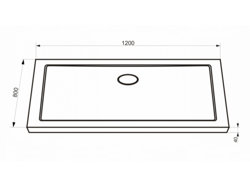 Купить Душевой поддон Bravat Type-S1 P1812A 120 x 80 см прямоугольный Slim, белый