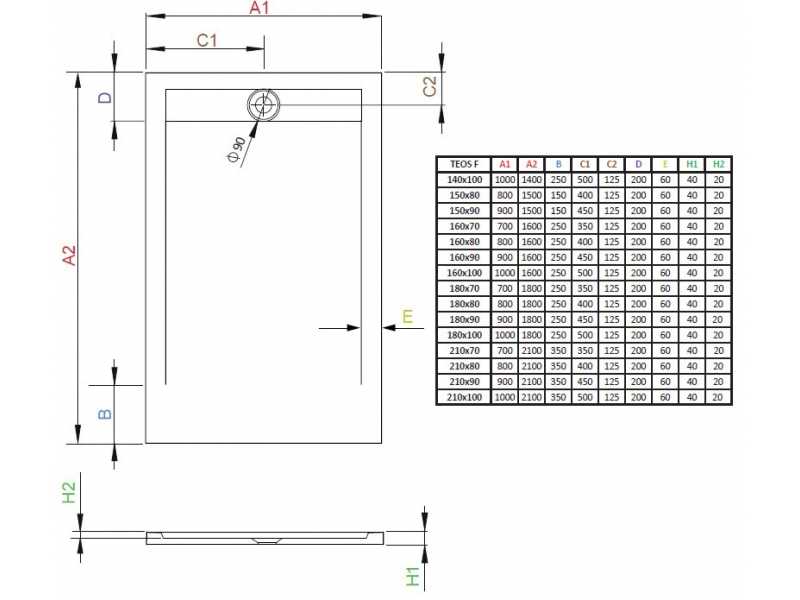 Купить Поддон для душа Radaway Teos F, 180 x 80 см, прямоугольный, HTF18080-74