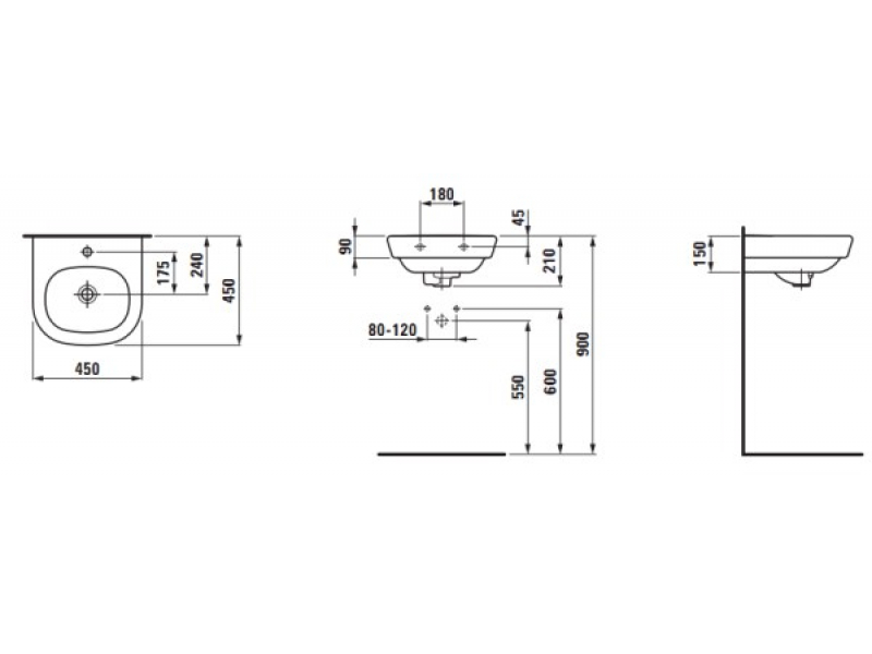 Купить Раковина Laufen LB3 Modern 8126810001041 450*450 мм