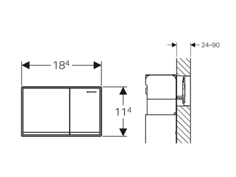 Купить Клавиша Geberit Omega Type 60 115.081.SI.1, белое стекло