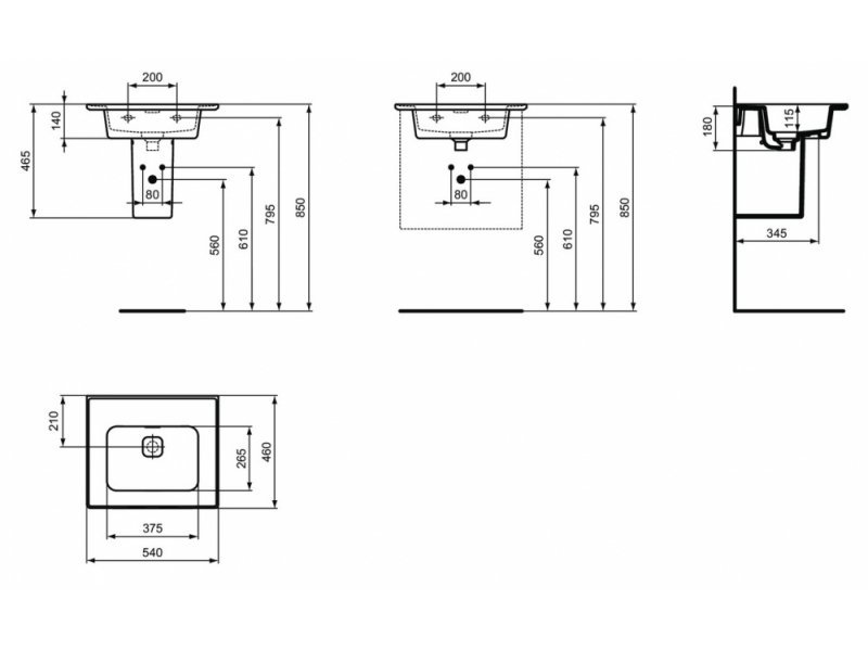 Купить Раковина Ideal Standard Strada II Vanity 54 см, белый, T363201