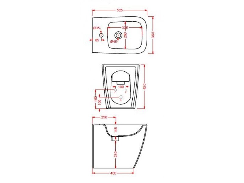 Купить Биде ArtCeram A16 ASB002 01; 00, напольное