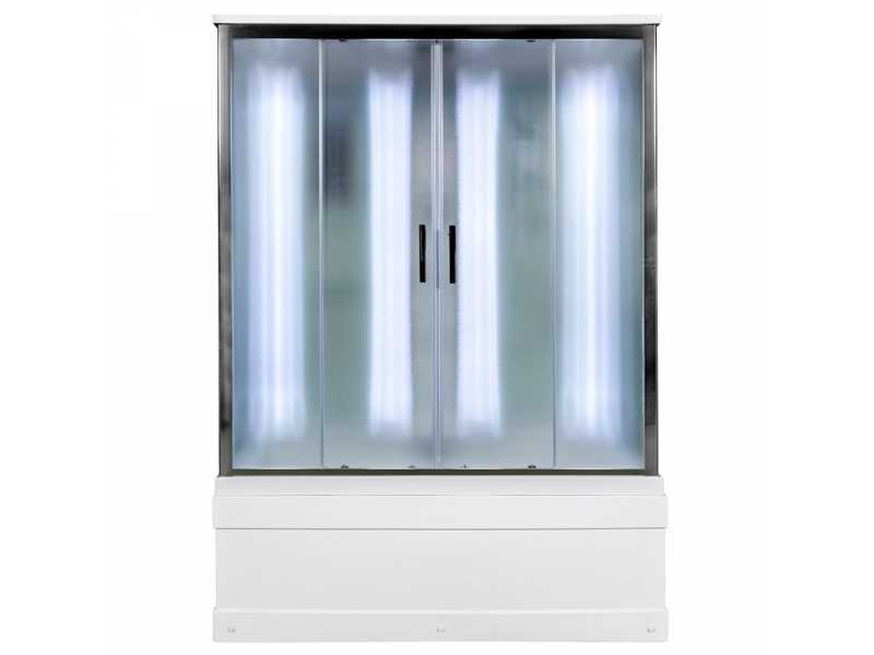Купить Душевая кабина Deto Em EM4516 LED гм 160 x 85 см, с крышей, с Led подсветкой, с гидромассажем