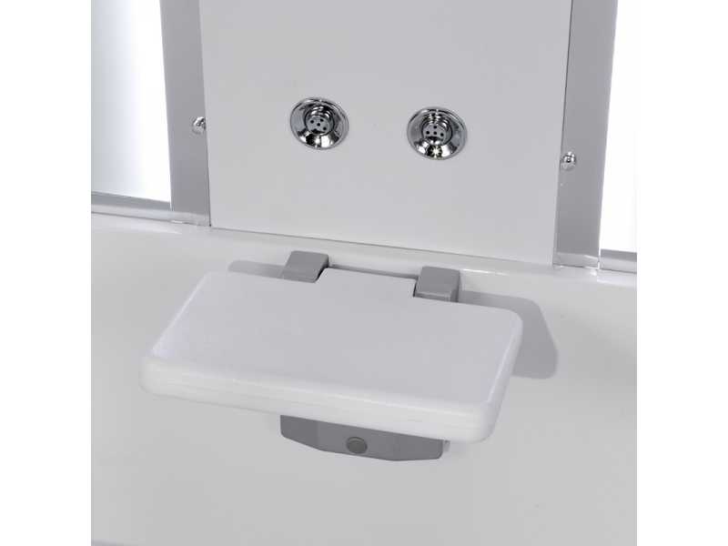 Купить Душевая кабина Deto Em EM4516 LED гм 160 x 85 см, с крышей, с Led подсветкой, с гидромассажем