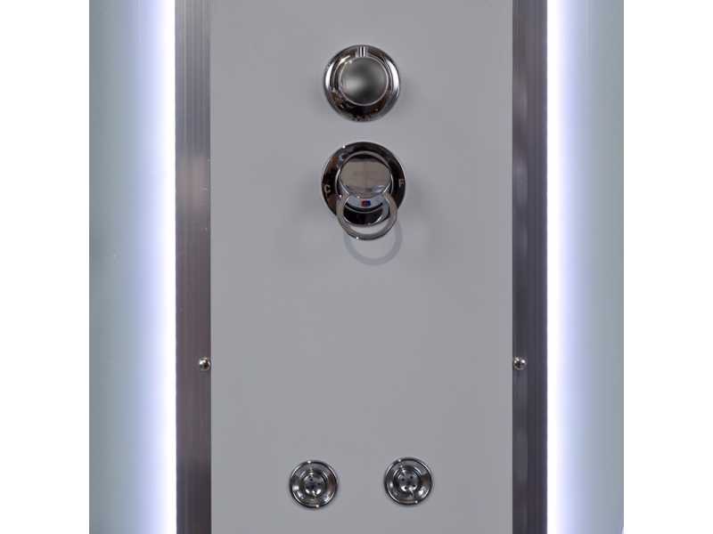 Купить Душевая кабина Deto Em EM4516 LED гм 160 x 85 см, с крышей, с Led подсветкой, с гидромассажем