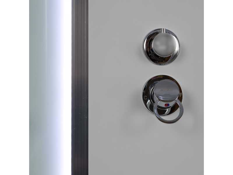 Купить Душевая кабина Deto Em EM4516 LED гм 160 x 85 см, с крышей, с Led подсветкой, с гидромассажем
