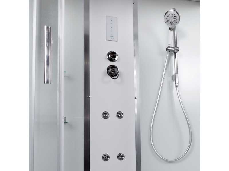 Купить Душевая кабина Deto Em EM4516 LED гм 160 x 85 см, с крышей, с Led подсветкой, с гидромассажем
