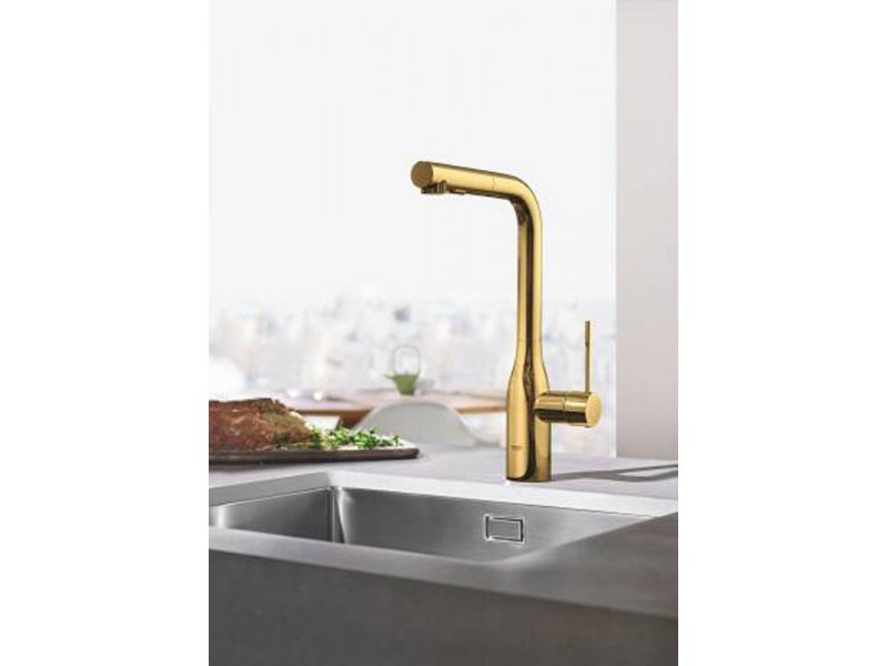 Купить Смеситель Grohe Essence New 30270GL0 для кухонной мойки с выдвижным изливом, холодный рассвет глянец