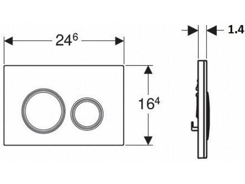 Купить Клавиша смыва Geberit Sigma 115.652.SI.1 Type 21, белый, латунь