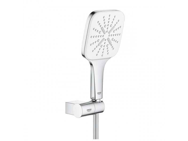 Купить Душевой гарнитур Grohe Rainshower SmartActive 130 Cube, 26588LS0, белая луна