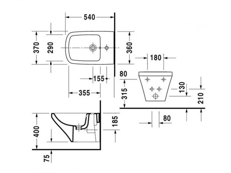 Купить Биде Duravit Durastyle 2287150000 подвесное