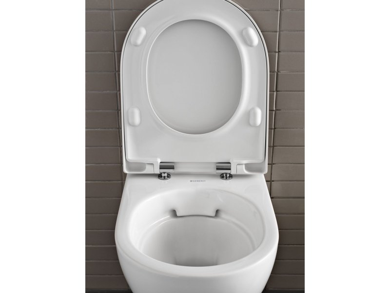 Купить Инсталляция Geberit с безободковым унитазом Geberit Acanto Rimfree, 500.301.KJ.A, сиденье микролифт, комплект Идеальная пара