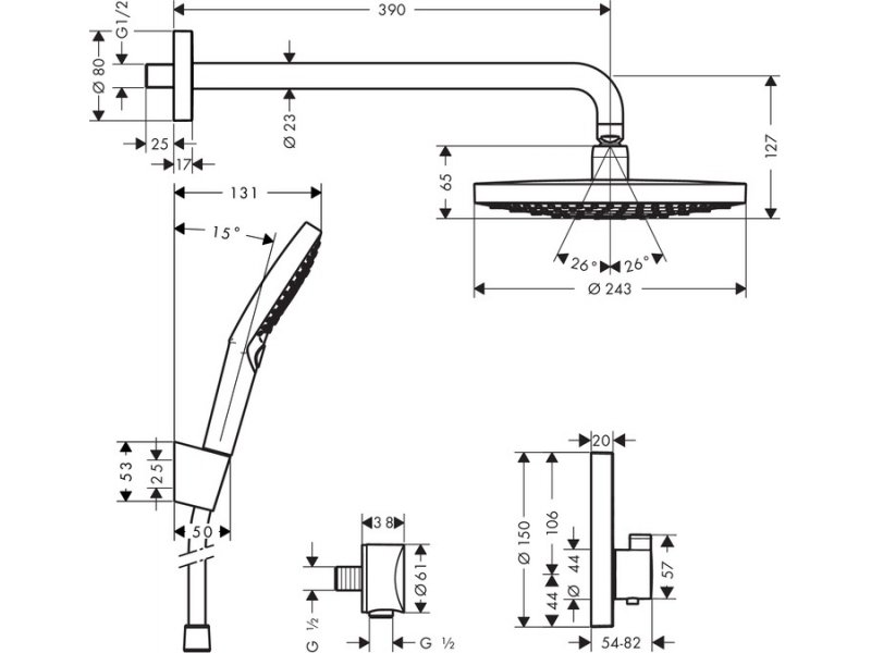 Купить Душевой набор Hansgrohe Raindance Select S/ShowerSelect S 27297000