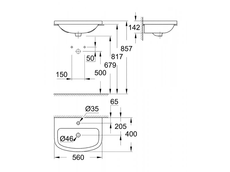 Купить Раковина Grohe Bau Ceramic 39422000