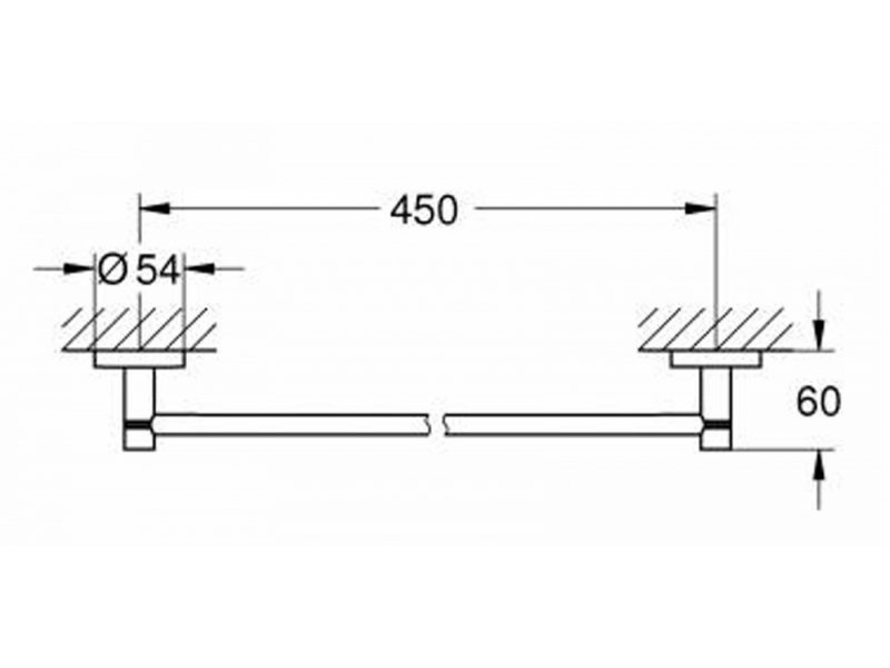 Купить Полотенцедержатель Grohe Essentials 40688GL1, 45 см, холодный рассвет глянец