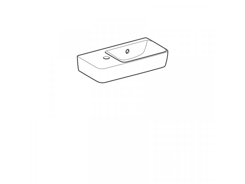 Купить Раковина Geberit Renova Compact, 50х25 белая, R/L