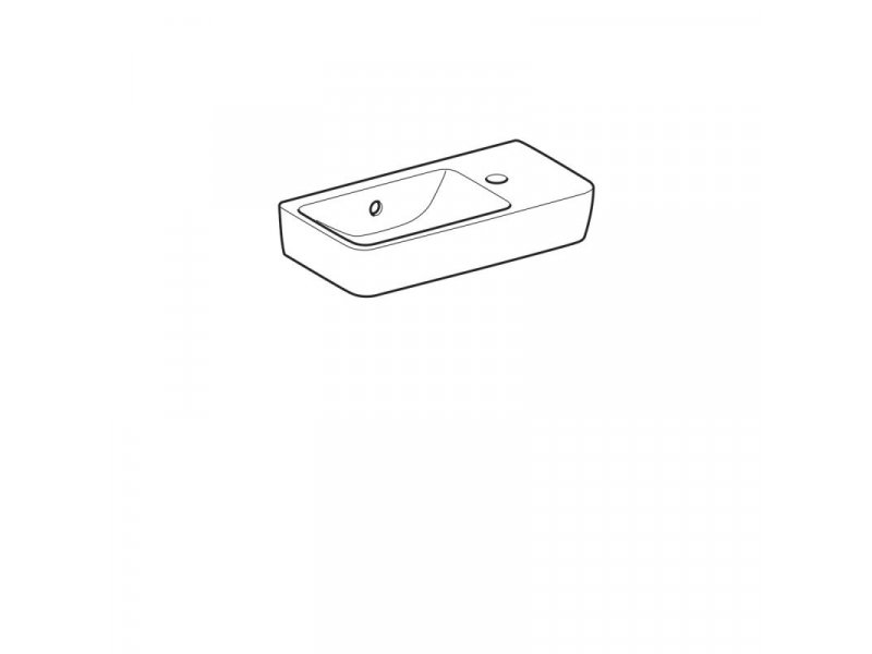 Купить Раковина Geberit Renova Compact, 50х25 белая, R/L