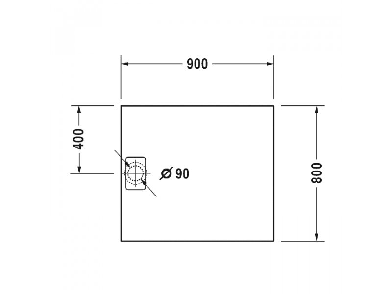 Купить Душевой поддон Duravit Stonetto 720145480000000 90 x 80 см, композитный, прямоугольный, песочный