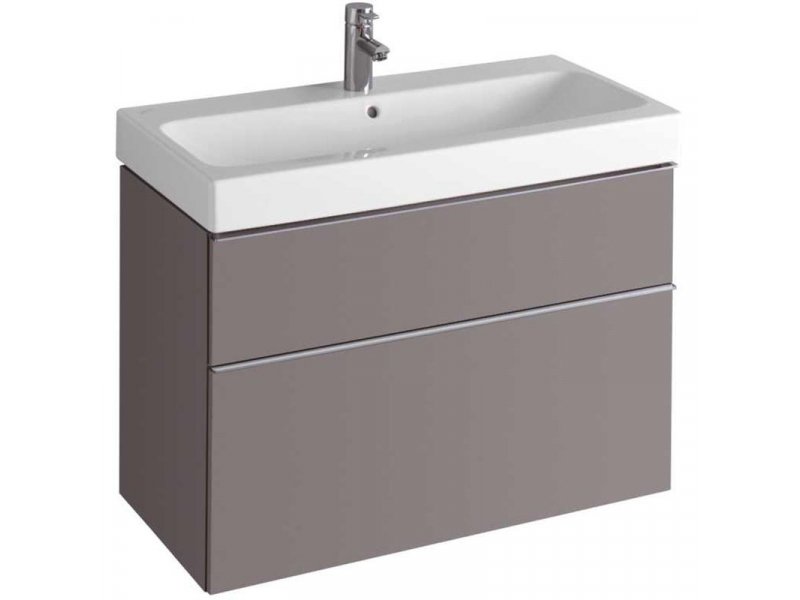 Купить Тумба под раковину Geberit iCon 840392000, 90 см, цвет платиновый