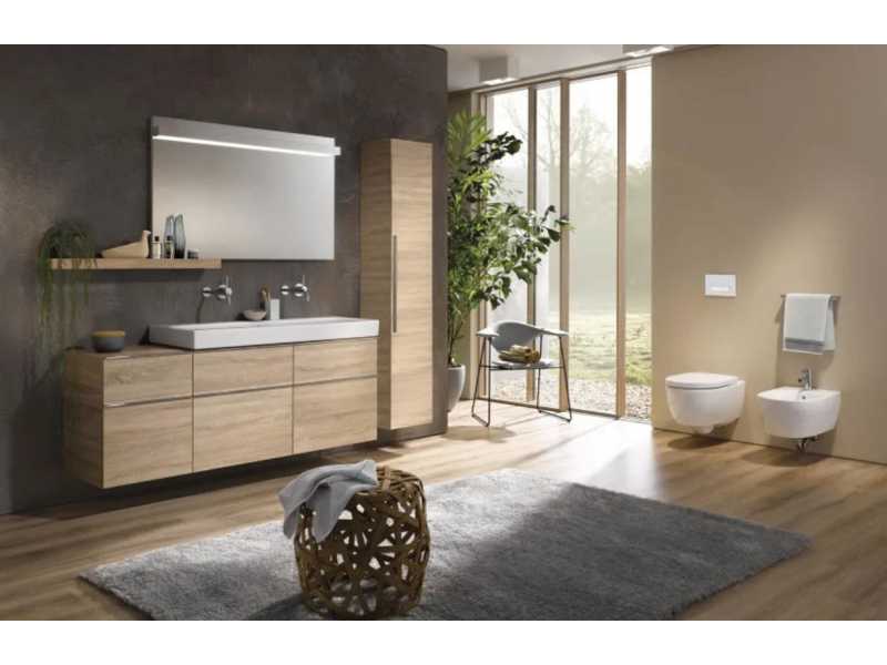 Купить Тумба под раковину Geberit iCon 840392000, 90 см, цвет платиновый