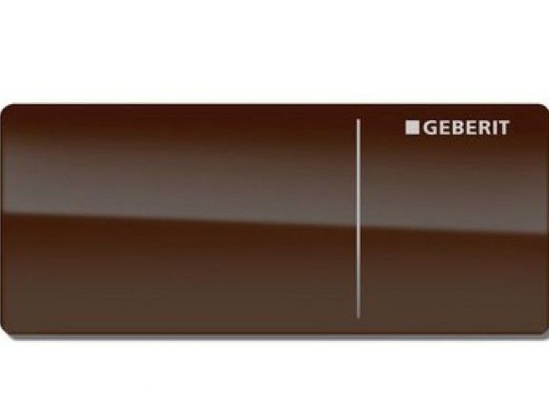 Купить Клавиша Geberit Omega Type 70 115.083.SQ.1 для унитаза, двойной смыв, стекло/алюминий, цвет умбра