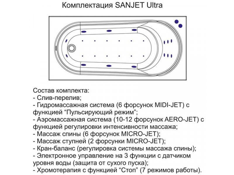 Купить Ванна гидромассажная Am.Pm Joy 170 х 70 см W85A-170-070W-A Ultra