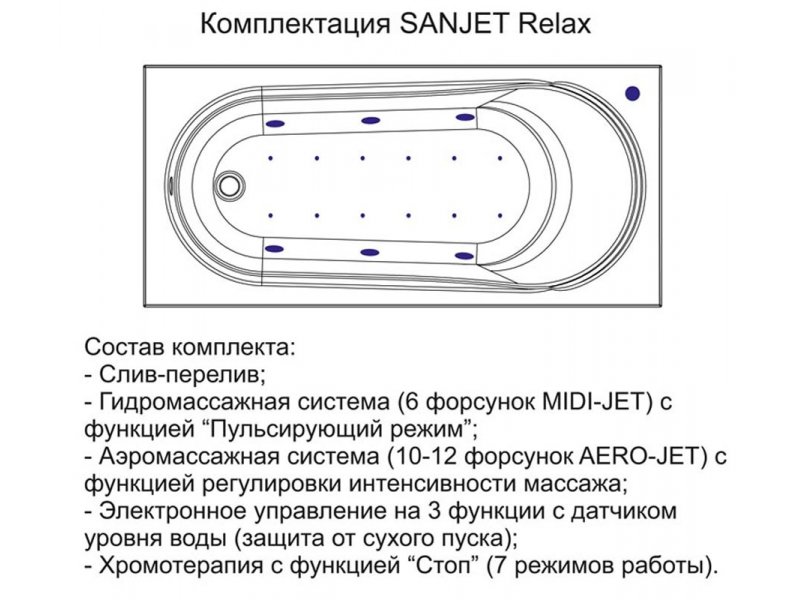 Купить Ванна гидромассажная AM.PM Joy 170-75 W85A-170-075W-A, relax