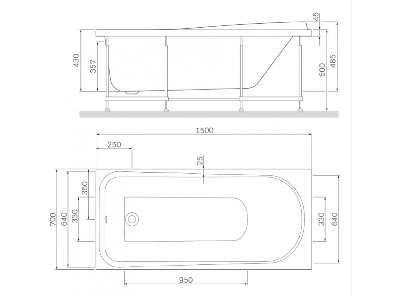 Купить Ванна гидромассажная Am.Pm Like W80A-150-070W-A 150 x 70, relax