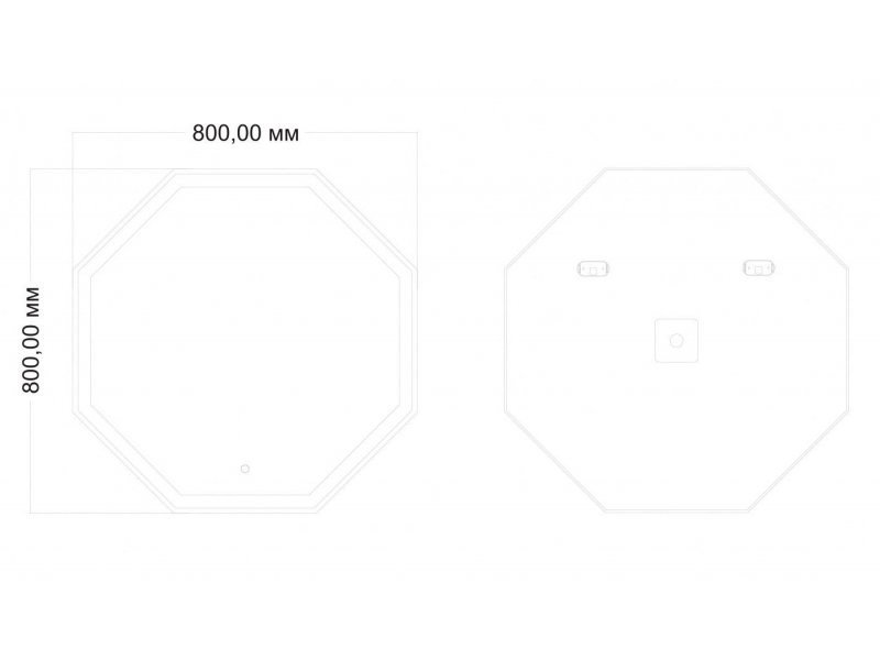 Купить Зеркало Art&Max Argo AM-Arg-800-800-DS-F, 80х80 см, с подсветкой