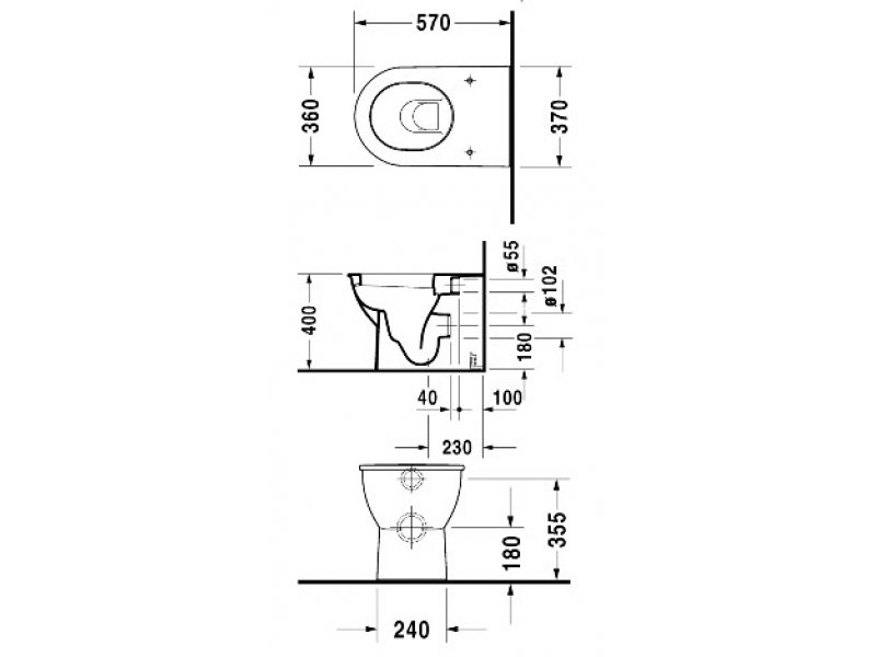 Купить Приставной унитаз Duravit Darling New 2139090000