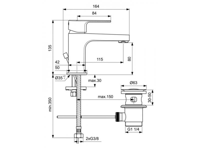 Купить Смеситель Ideal Standard Cerafine D для раковины, хром, BC685AA