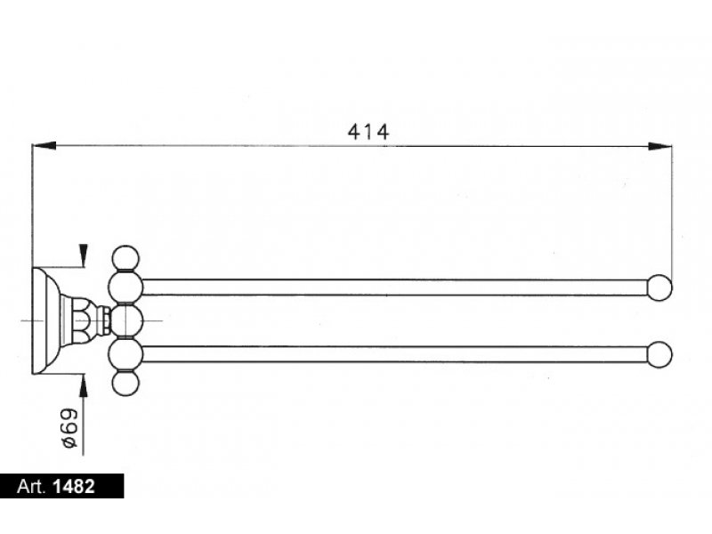 Купить Держатель для полотенец Nicolazzi Classic 1482 BZ, бронза, 41.4 см