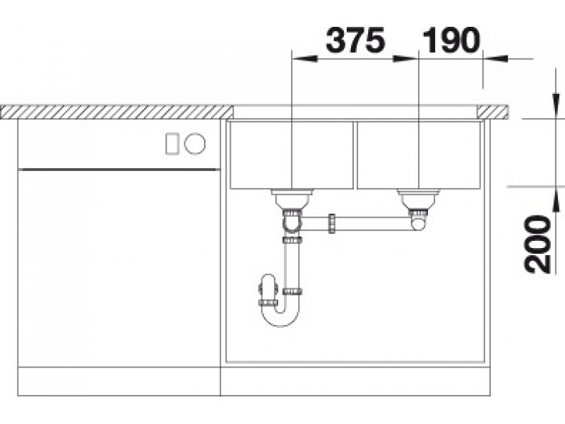 Купить Мойка Blanco Subline 350/350-U 518959, темная скала