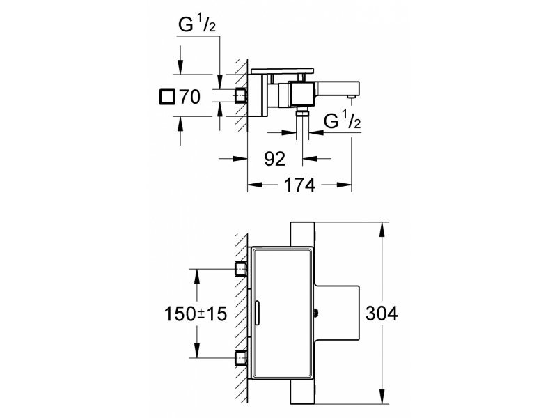 Купить Термостат Grohe Grohtherm Cube 34502000 для ванны