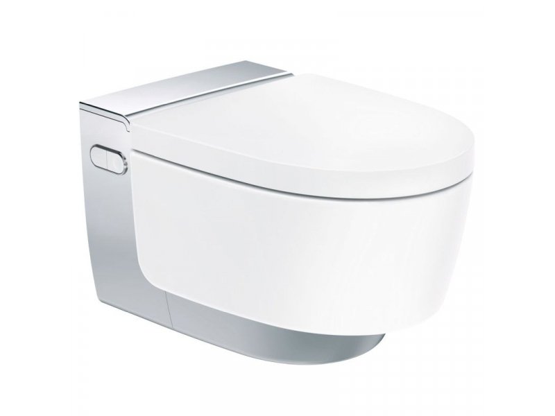 Купить Электронный унитаз Geberit AquaClean Mera Classic 146.204 подвесной и крышка-биде, цвет глянцевый хром