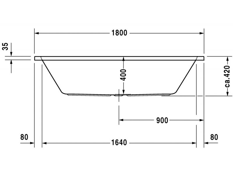 Купить Ванна акриловая Duravit D-Code 700101000000000, 180 х 80 см