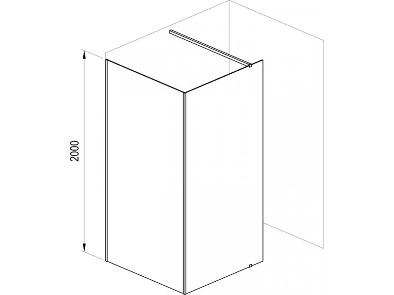 Купить Душевой уголок Ravak Walk-In Corner, 120 x 80 см, профиль черный, витраж транспарент, GW1CG4300Z1