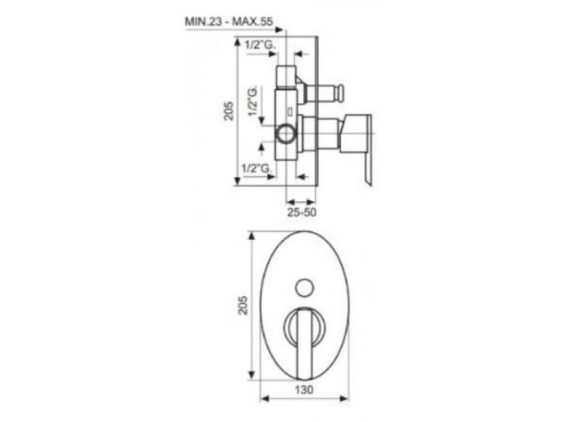 Купить Смеситель для душа Emmevi Elly 41019CR, хром