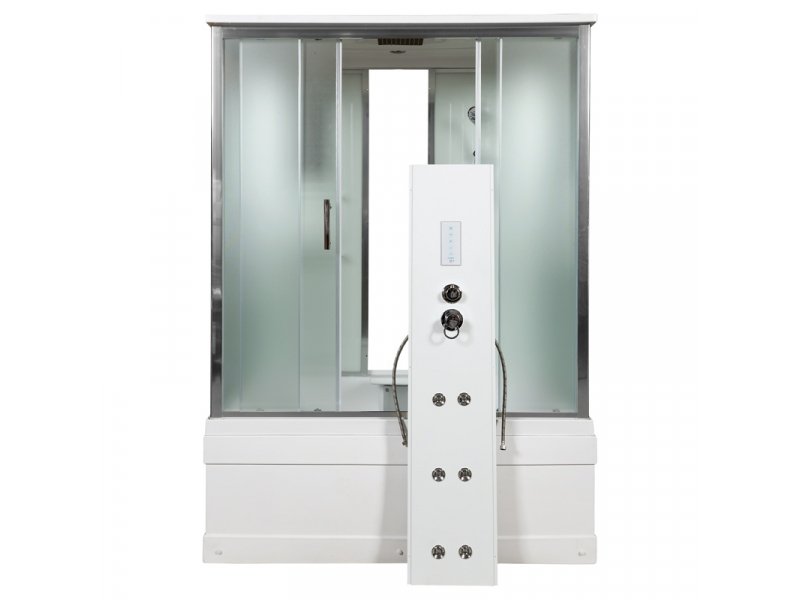 Купить Душевая кабина Deto Em EM4516 гм-эл 160 x 85 см, с крышей, электрикой и гидромассажем