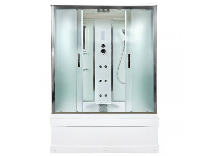 Купить Душевая кабина Deto Em EM4516 гм-эл 160 x 85 см, с крышей, электрикой и гидромассажем