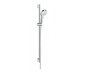 Душевой гарнитур Hansgrohe Croma Select S Vario EcoSmart 26573400, штанга 90 см, белый/хром